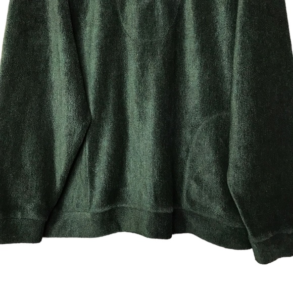 Vintage Muskoka Lakes Plush Pullover Popover Quarter Zip Green Teddy XXL - Picture 6 of 9